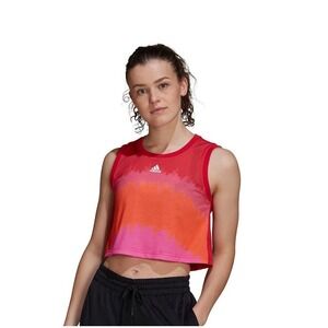 Adidas Women's Farm Cropped Tank MultiSport Bold‎ Red Size Large GM7152